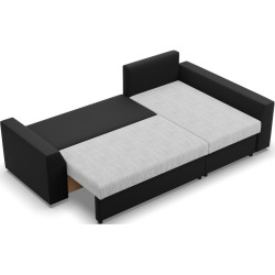 Диван угловой Magnifico Meble Lugo LL Lawa 9/Real 11 Right (Light Grey/Black) Thumb