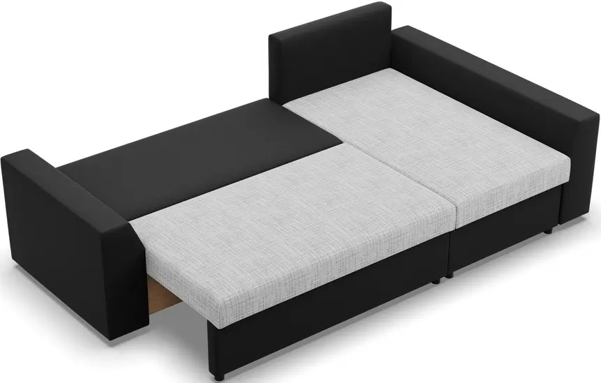 Диван угловой Magnifico Meble Lugo LL Lawa 9/Real 11 Right (Light Grey/Black)