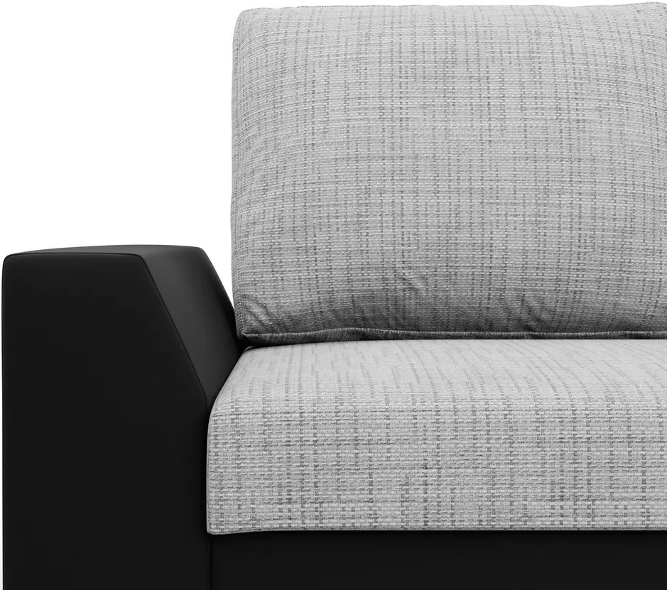 Диван угловой Magnifico Meble Lugo LL Lawa 9/Real 11 Right (Light Grey/Black)