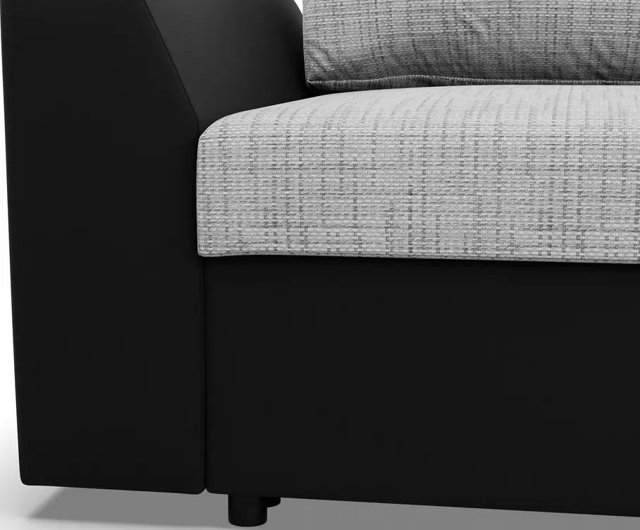 Диван угловой Magnifico Meble Lugo LL Lawa 9/Real 11 Right (Light Grey/Black)