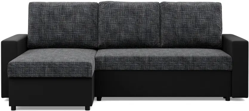 Canapea de colt Magnifico Meble Luna LL Lawa 17/Real 11 Left (Dark Grey/Black) - 3