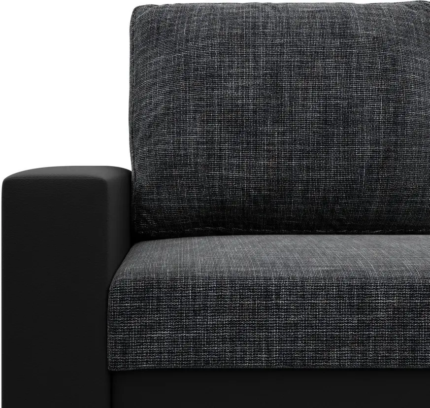 Canapea de colt Magnifico Meble Luna LL Lawa 17/Real 11 Right (Dark Grey/Black) - 6
