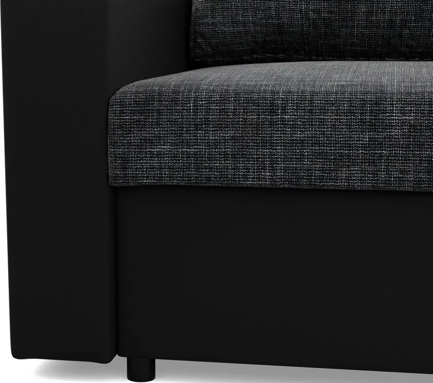 Canapea de colt Magnifico Meble Luna LL Lawa 17/Real 11 Right (Dark Grey/Black) - 7