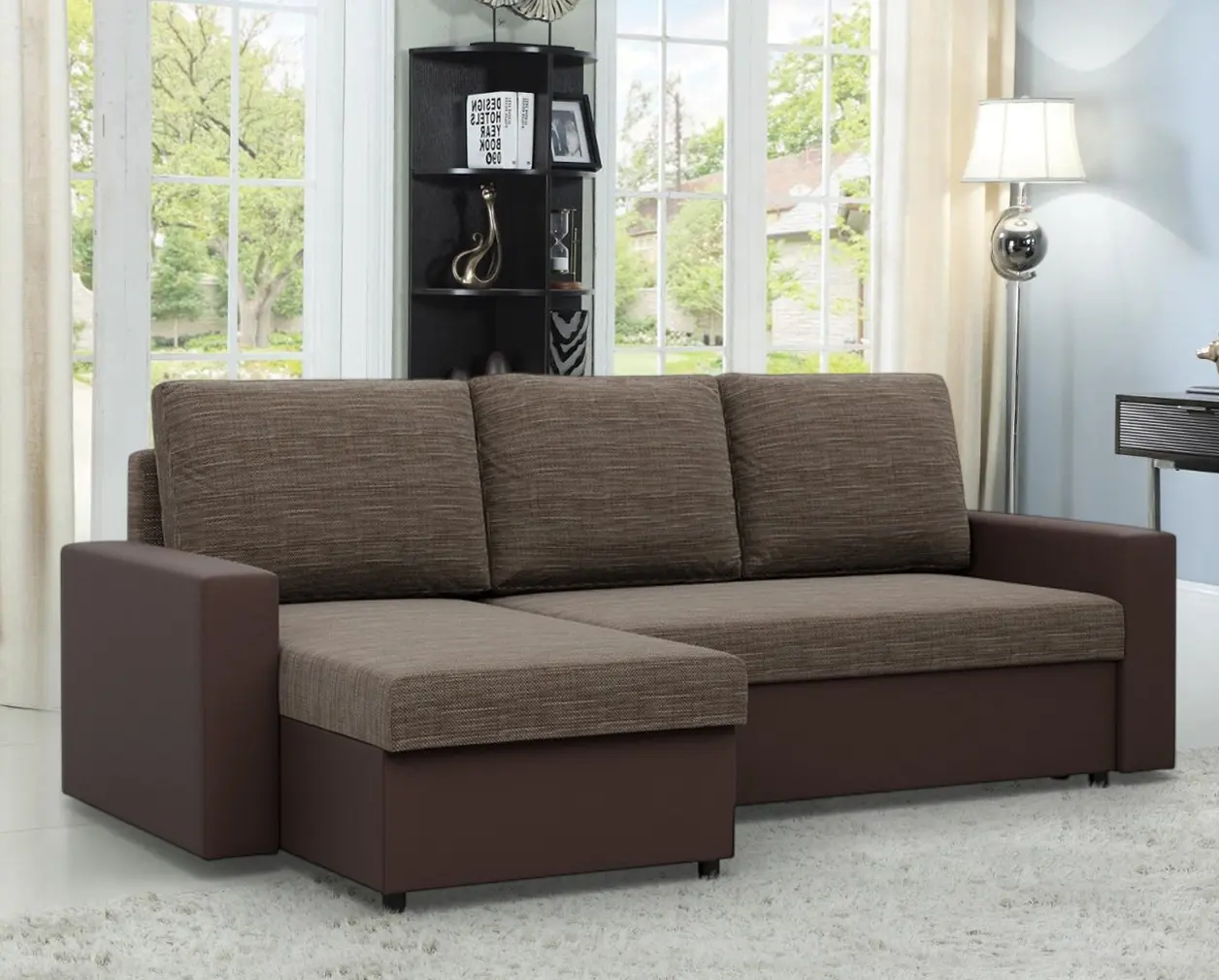 Диван угловой Magnifico Meble Luna LL Lawa 2/Real 66 Left (Brown)