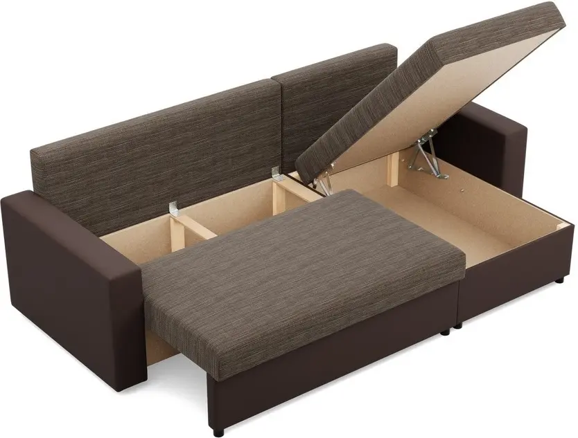 Диван угловой Magnifico Meble Luna LL Lawa 2/Real 66 Right (Brown)