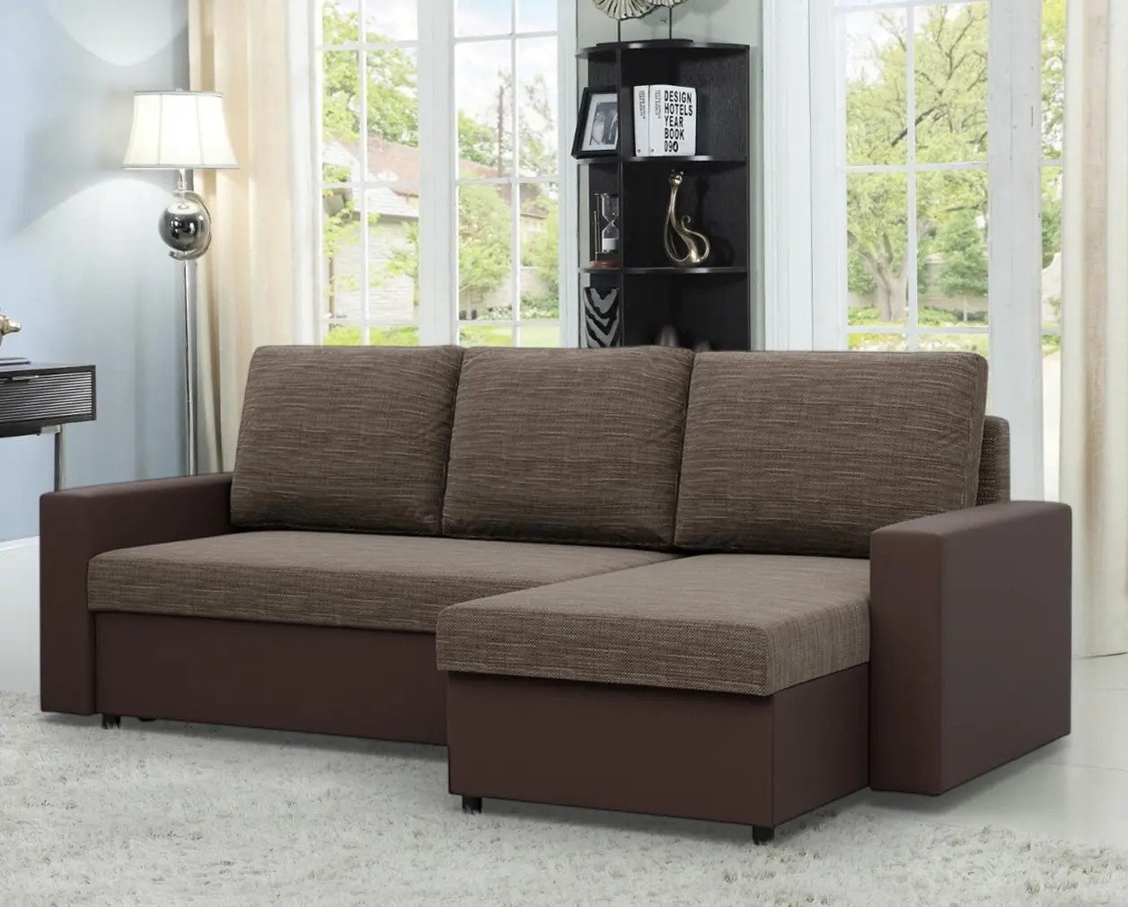 Диван угловой Magnifico Meble Luna LL Lawa 2/Real 66 Right (Brown)