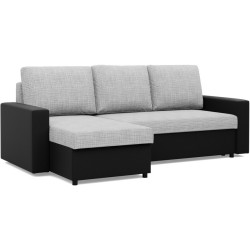 Диван угловой Magnifico Meble Luna LL Lawa 9/Real 11 Left (Light Grey/Black) Thumb