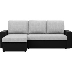 Диван угловой Magnifico Meble Luna LL Lawa 9/Real 11 Left (Light Grey/Black) Thumb