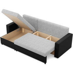 Диван угловой Magnifico Meble Luna LL Lawa 9/Real 11 Left (Light Grey/Black) Thumb