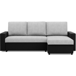 Диван угловой Magnifico Meble Luna LL Lawa 9/Real 11 Right (Light Grey/Black) Thumb