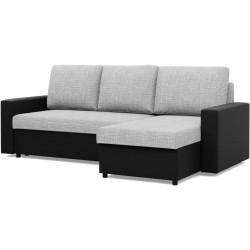 Диван угловой Magnifico Meble Luna LL Lawa 9/Real 11 Right (Light Grey/Black) Thumb