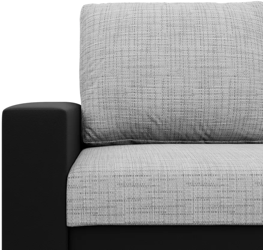 Диван угловой Magnifico Meble Luna LL Lawa 9/Real 11 Right (Light Grey/Black) - 6