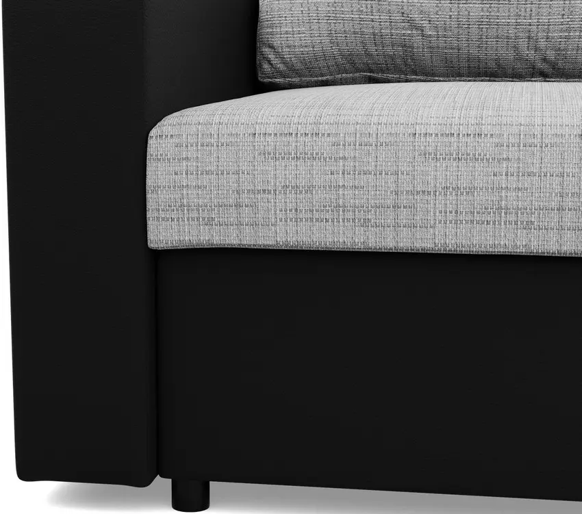 Диван угловой Magnifico Meble Luna LL Lawa 9/Real 11 Right (Light Grey/Black) - 7