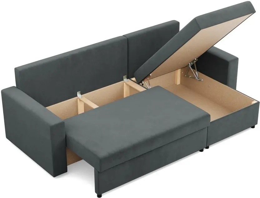 Диван угловой Magnifico Meble Neo LL Straight Bonell Kronos 34 (Dark Grey)