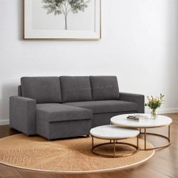 Диван угловой Magnifico Meble Neo LL Straight Bonell Poso 022 (Dark Grey)