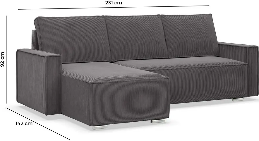 Диван угловой Magnifico Meble Noto LL Poso 055 (Light Grey)