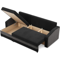 Диван угловой Magnifico Meble Orion LL Bonell Mikrofaza 15/Mikrofaza 27 Left (Black/Grey) Thumb