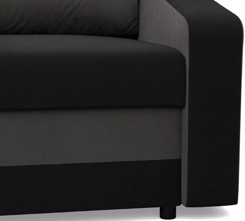 Диван угловой Magnifico Meble Orion LL Bonell Mikrofaza 15/Mikrofaza 27 Left (Black/Grey)