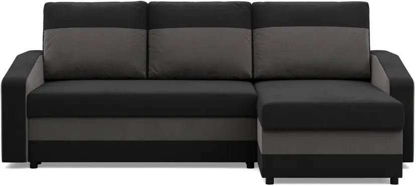 Canapea de colt Magnifico Meble Orion LL Bonell Mikrofaza 15/Mikrofaza 27 Right (Black/Grey)