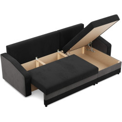 Canapea de colt Magnifico Meble Orion LL Bonell Mikrofaza 15/Mikrofaza 27 Right (Black/Grey) Thumb