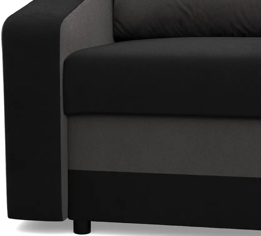 Canapea de colt Magnifico Meble Orion LL Bonell Mikrofaza 15/Mikrofaza 27 Right (Black/Grey)