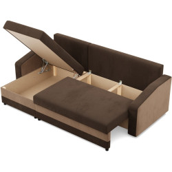 Диван угловой Magnifico Meble Orion LL Bonell Mikrofaza 20/Mikrofaza 48 Left (Brown/Cappuccino) Thumb