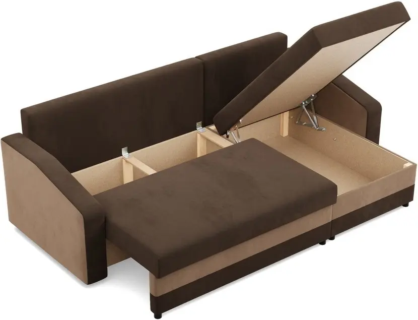 Диван угловой Magnifico Meble Orion LL Bonell Mikrofaza 20/Mikrofaza 48 Right (Grey/Cappuccino)