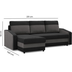 Диван угловой Magnifico Meble Orion LL Bonell Mikrofaza 20/Mikrofaza 48 Right (Grey/Cappuccino) Thumb