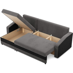 Canapea de colt Magnifico Meble Orion LL Bonell Mikrofaza 27/Mikrofaza 15 Left (Grey/Black) Thumb