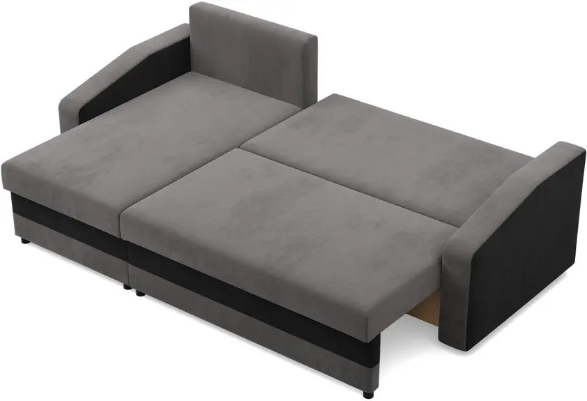 Canapea de colt Magnifico Meble Orion LL Bonell Mikrofaza 27/Mikrofaza 15 Left (Grey/Black)