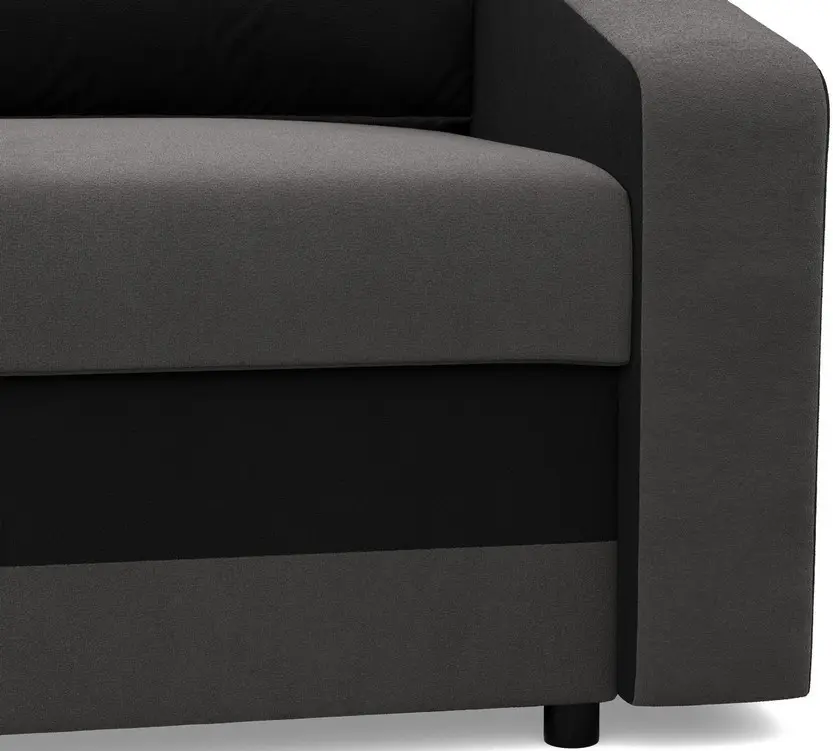 Canapea de colt Magnifico Meble Orion LL Bonell Mikrofaza 27/Mikrofaza 15 Left (Grey/Black)