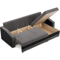 Canapea de colt Magnifico Meble Orion LL Bonell Mikrofaza 27/Mikrofaza 15 Right (Grey/Black) Thumb