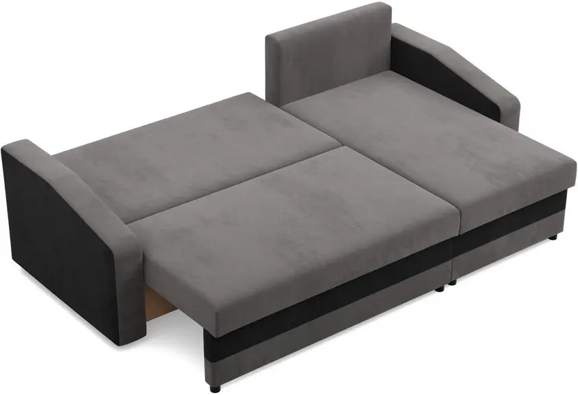 Canapea de colt Magnifico Meble Orion LL Bonell Mikrofaza 27/Mikrofaza 15 Right (Grey/Black)