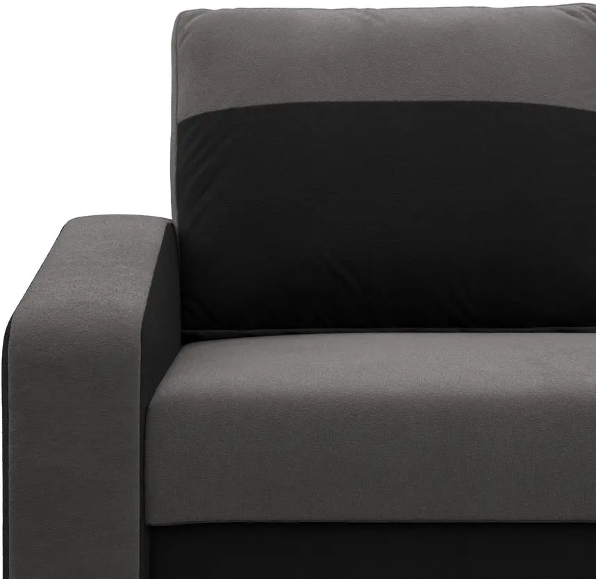 Canapea de colt Magnifico Meble Orion LL Bonell Mikrofaza 27/Mikrofaza 15 Right (Grey/Black)