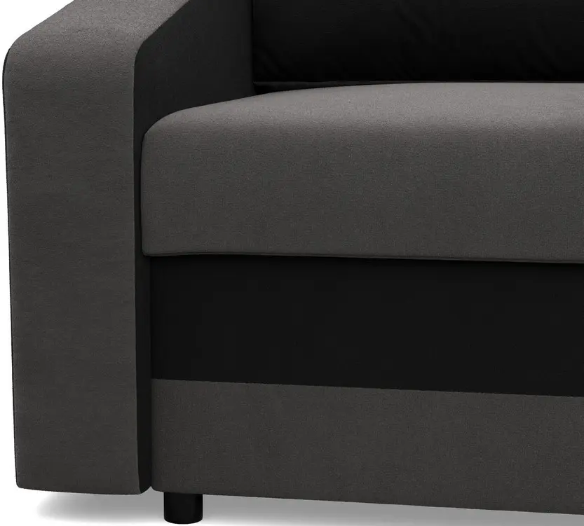 Canapea de colt Magnifico Meble Orion LL Bonell Mikrofaza 27/Mikrofaza 15 Right (Grey/Black)