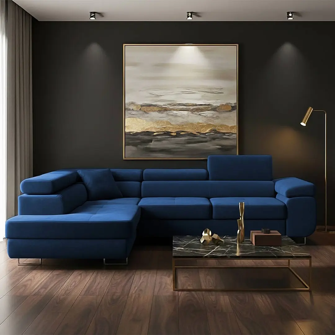 Диван угловой Magnifico Meble Rigatto Kronos 09 Left (Navy)