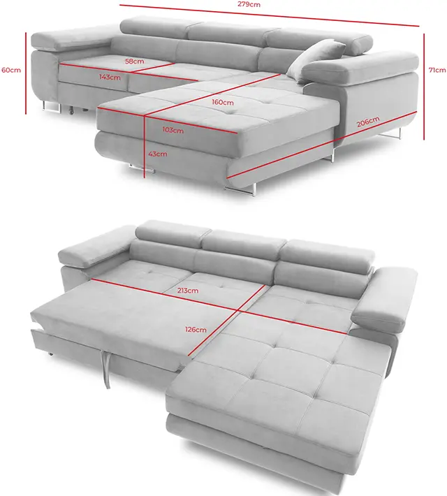 Диван угловой Magnifico Meble Rigatto Kronos 15 Left (Light Grey)