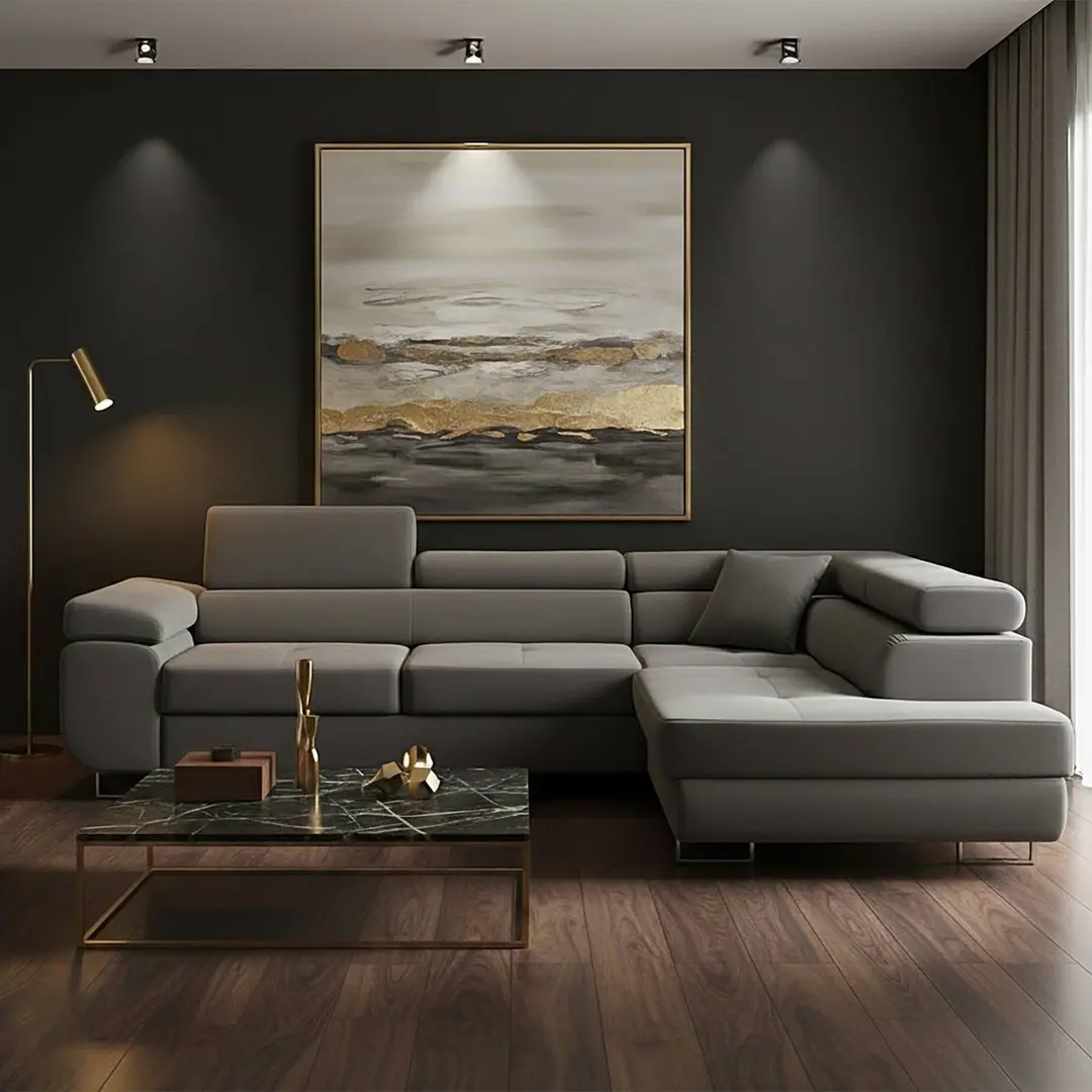 Диван угловой Magnifico Meble Rigatto Kronos 15 Right (Light Grey)