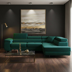 Диван угловой Magnifico Meble Rigatto Kronos 19 Right (Bottle Green)