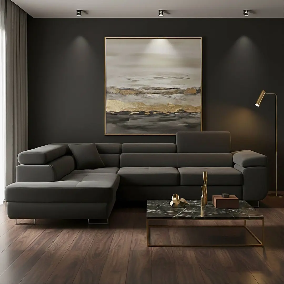 Диван угловой Magnifico Meble Rigatto Kronos 34 Left (Dark Grey)