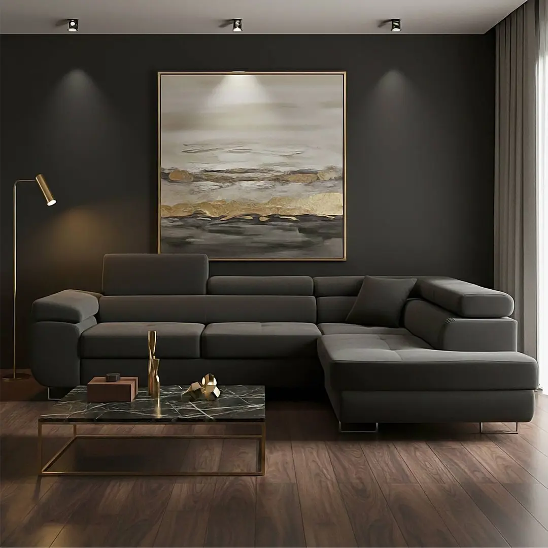 Диван угловой Magnifico Meble Rigatto Kronos 34 Right (Dark Grey)