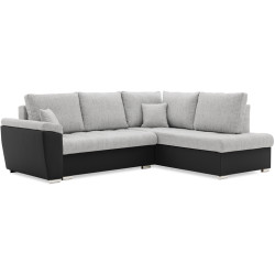 Canapea de colt Magnifico Meble Vegas 245/190 Lawa 09/Real 11 Right (Light Grey/Black) Thumb