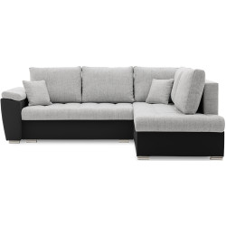 Canapea de colt Magnifico Meble Vegas 245/190 Lawa 09/Real 11 Right (Light Grey/Black) Thumb
