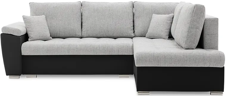 Canapea de colt Magnifico Meble Vegas 245/190 Lawa 09/Real 11 Right (Light Grey/Black)