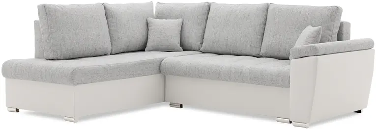 Canapea de colt Magnifico Meble Vegas 245/190 Lawa 09/Real 17 Left (Light Grey/White)