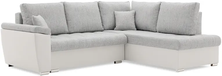 Canapea de colt Magnifico Meble Vegas 245/190 Lawa 09/Real 17 Right (Light Grey/White)