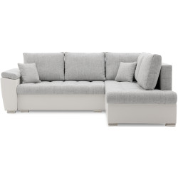 Canapea de colt Magnifico Meble Vegas 245/190 Lawa 09/Real 17 Right (Light Grey/White) Thumb