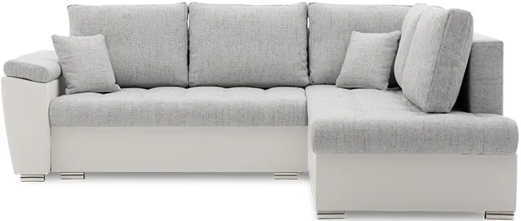 Canapea de colt Magnifico Meble Vegas 245/190 Lawa 09/Real 17 Right (Light Grey/White)