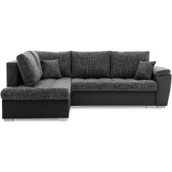 Canapea de colt Magnifico Meble Vegas 245/190 Lawa 17/Real 11 Left (Dark Grey/Black) Thumb