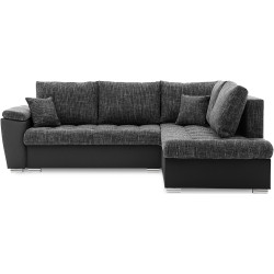 Canapea de colt Magnifico Meble Vegas 245/190 Lawa 17/Real 11 Right (Dark Grey/Black) Thumb